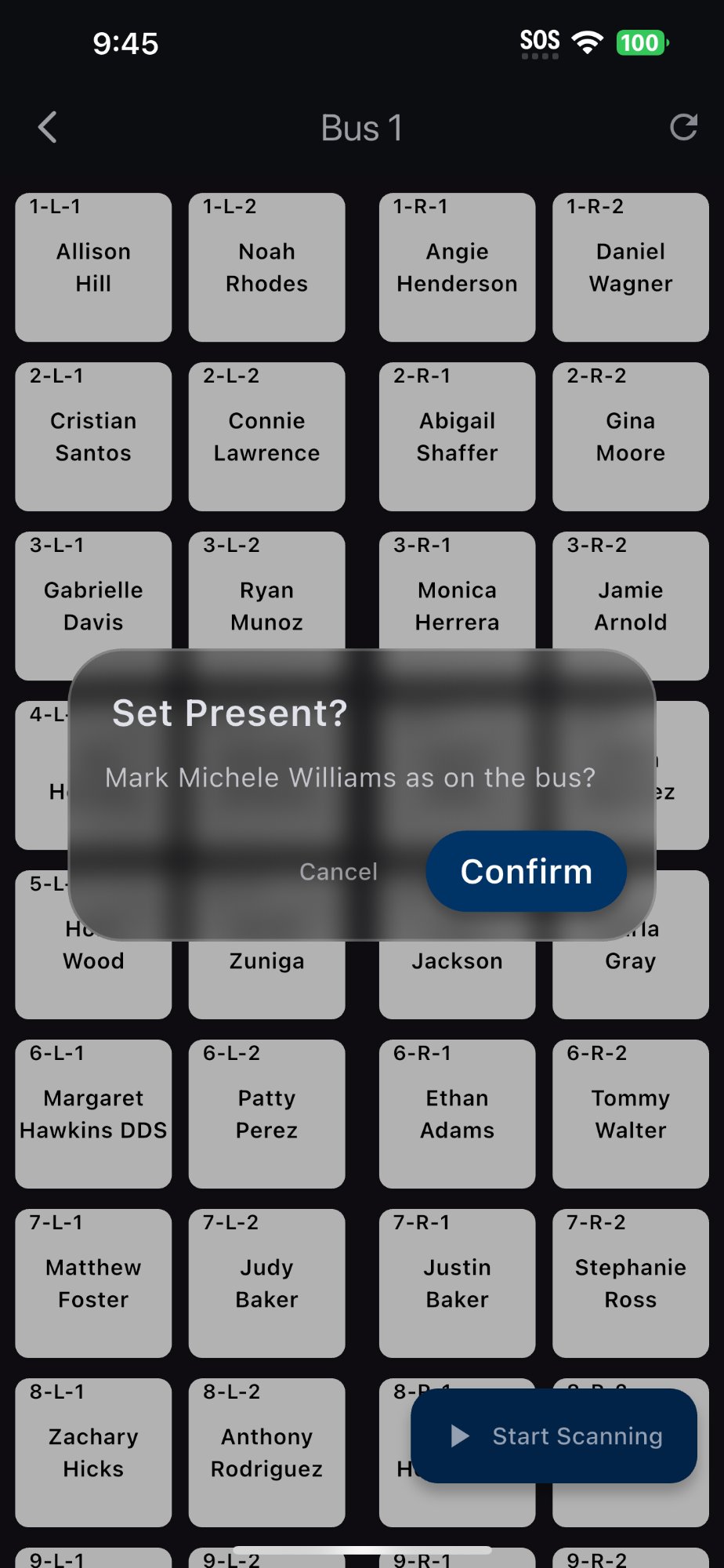 Bus Seating