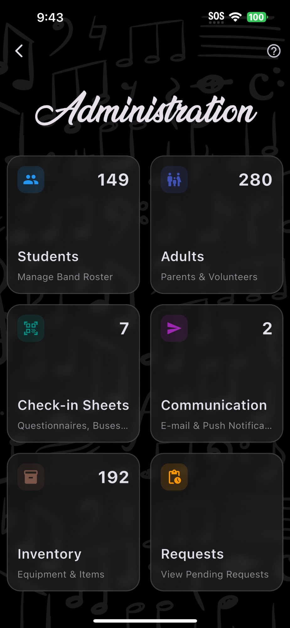 BandScan Dashboard